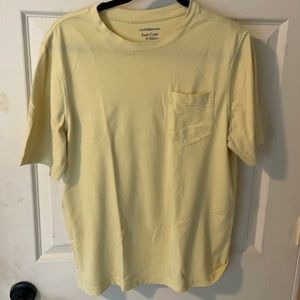 Small yellow Croft and Barrow pocket t-shirt
